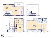 間取図/区画図:図面と異なる場合は現況を優先