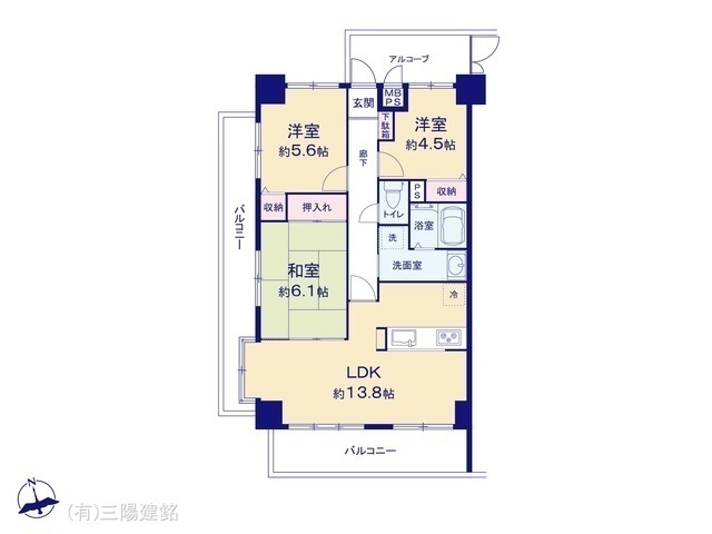 間取図/区画図:図面と異なる場合は現況を優先